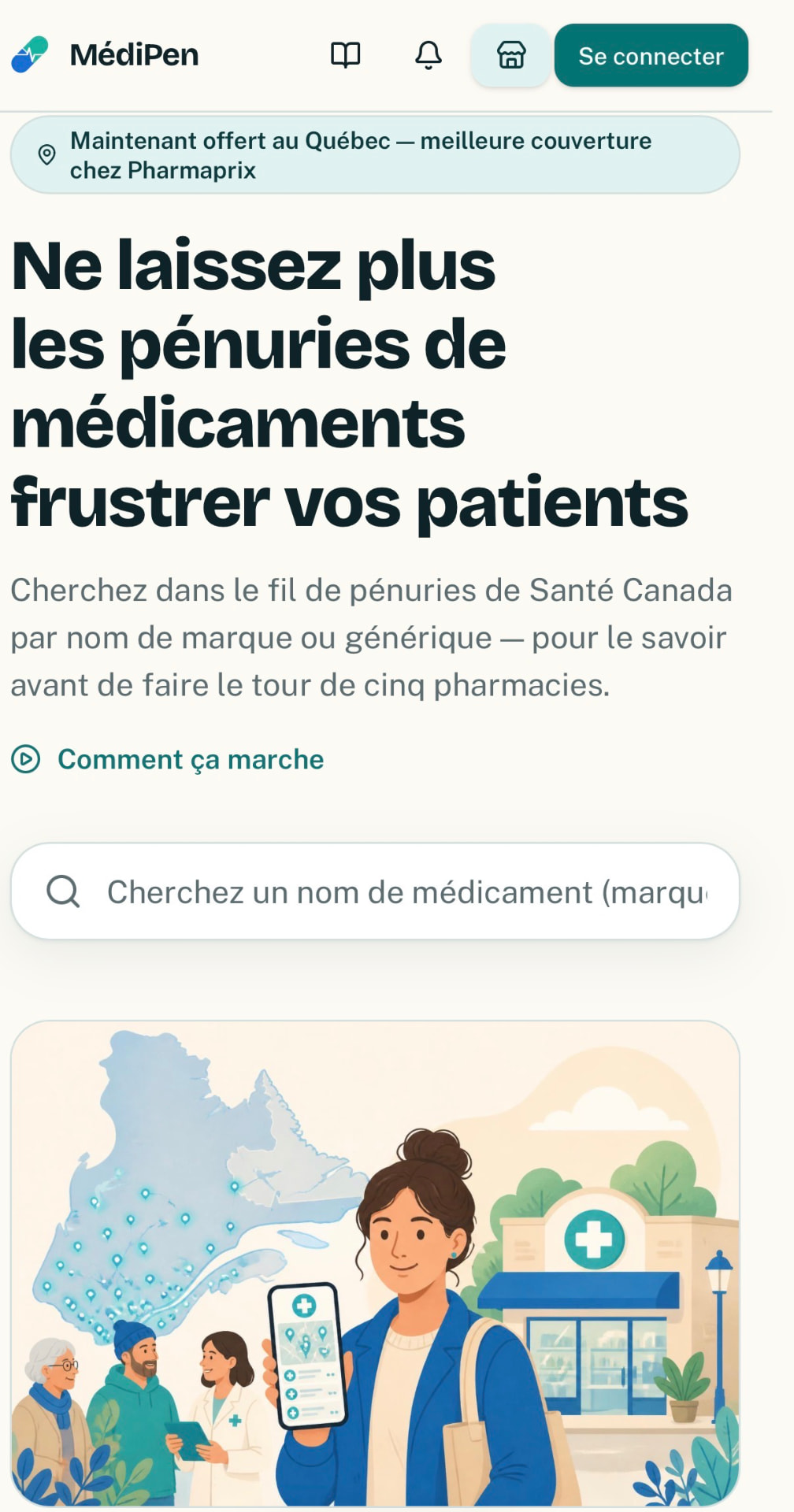 MédiPen — Version québécoise et en français de MedSpotter : même technologie, interface et contenu adaptés au Québec.